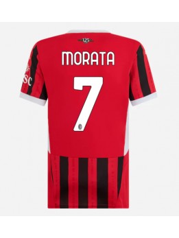 AC Milan Alvaro Morata #7 Replika Hemmakläder Dam 2024-25 Kortärmad